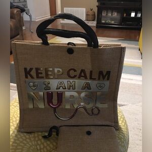 Brown Nurse tote bag with carrying case.NWOT.